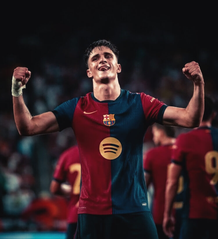 Pau Victor celebrates following brace against Real Madrid