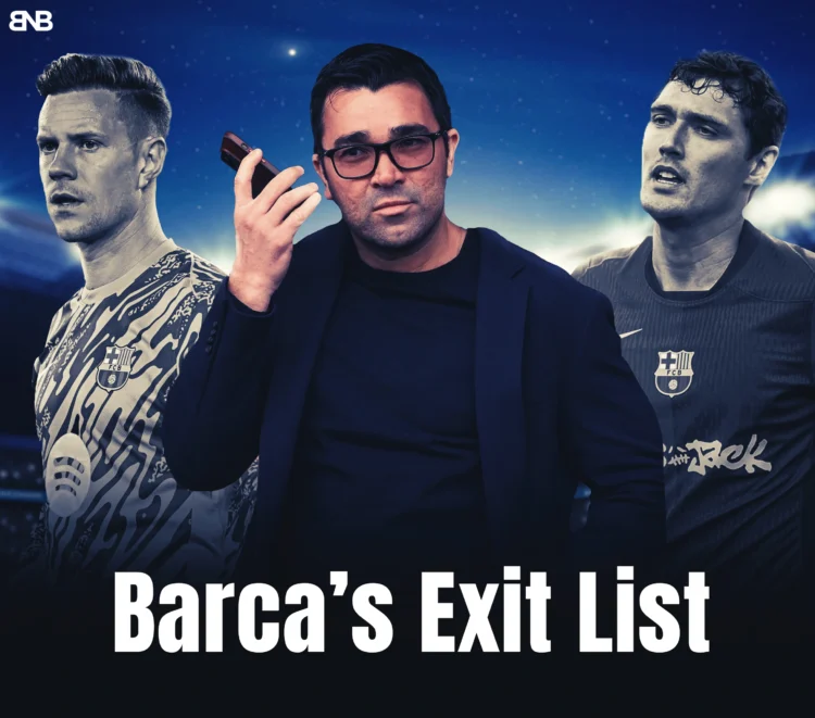 Six Barcelona players on the exit ramp